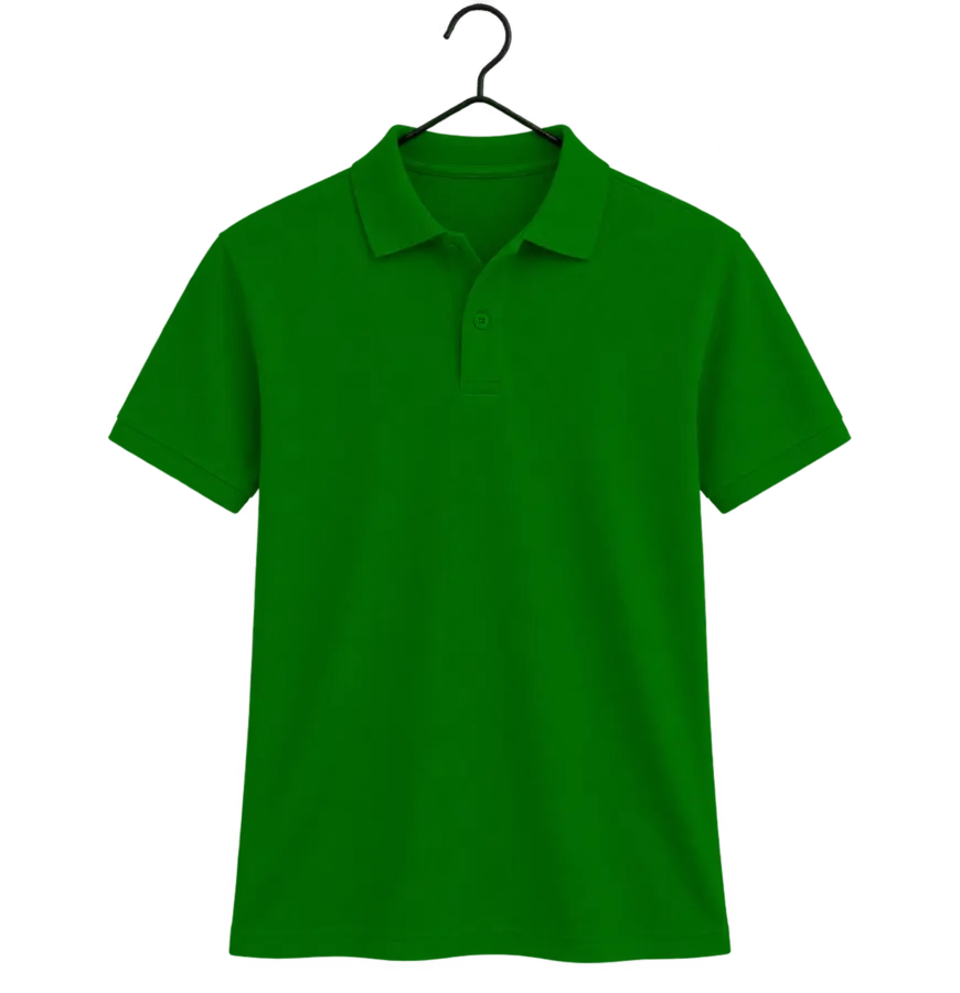 Camisa polo Verde-bandeira para personalização